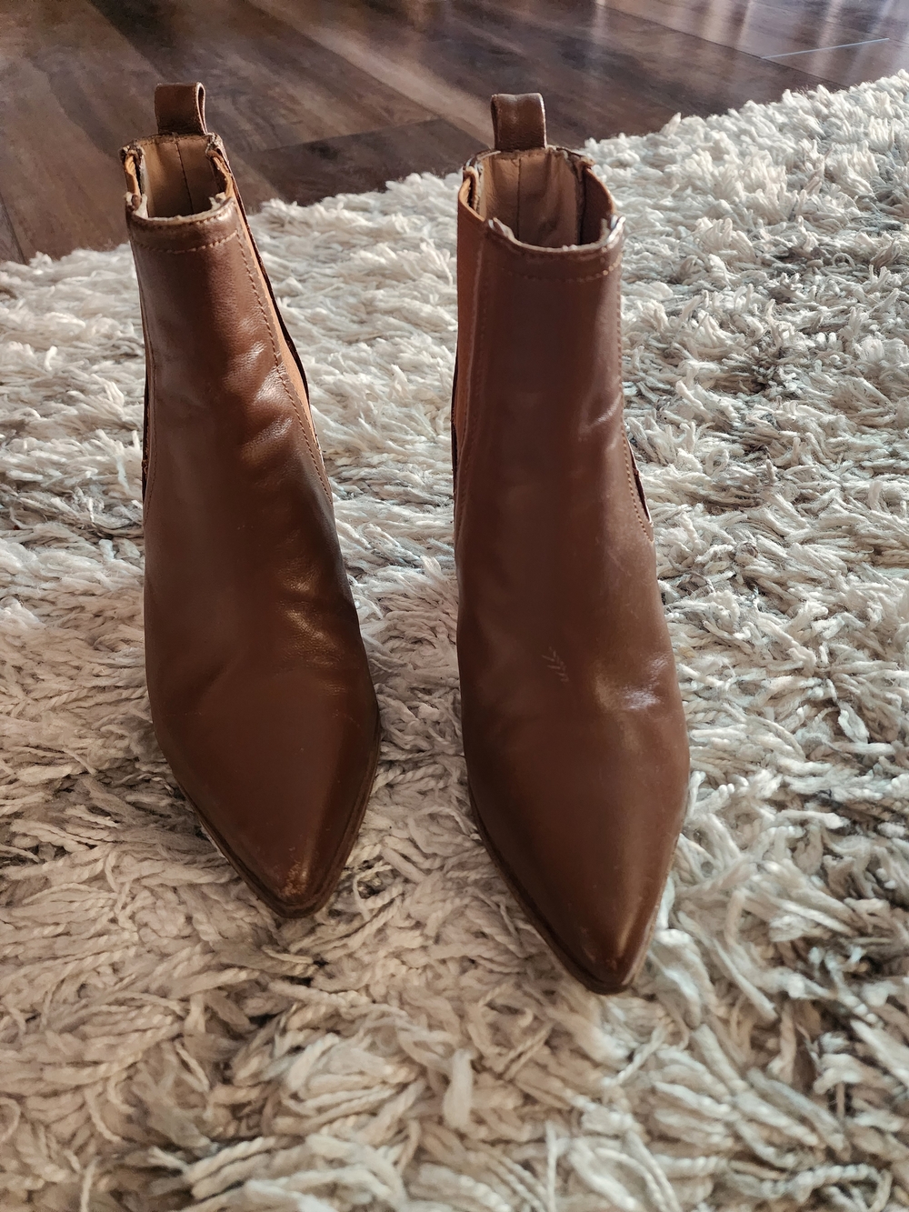 Australia Luxe Collective Pointed Toe Ankle Booties in Brown